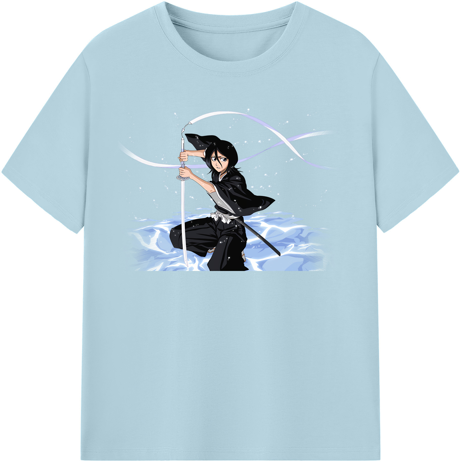 （画像用） ブリーチ 朽木ルキア BLEACH Kuchiki Rukia 綿100％半袖Tシャツ（フロントプリント）